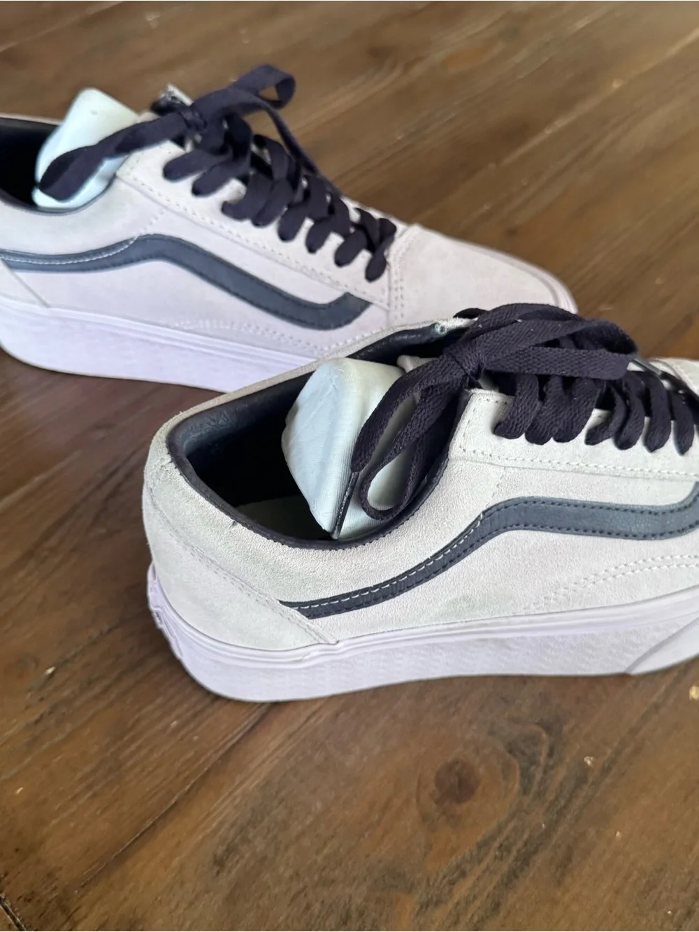 Vans Old Skool Stackform Lavender Suede Platform Sneakers 8